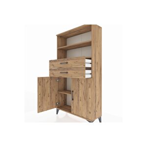 Arges Dolap 3 Raflı 2 Çekmeceli 2 Kapaklı 88x30x163 Çam-çam