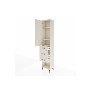 Arges Dolap 3 Raflı 3 Çekmeceli Tek Kapaklı 44x30x221 Aytaşı-aytaşı