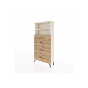 Arges Dolap 2 Raflı 4 Çekmeceli 88x30x182 Aytaşı-çam