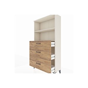 Arges Dolap 2 Raflı 3 Çekmeceli 88x30x163 Aytaşı-çam