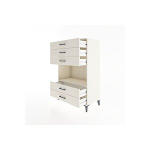 Hyperion Dolap Tek Raflı 5 Çekmeceli 88x44x134 Aytaşı-aytaşı