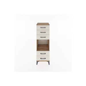 Hyperion Dolap Tek Raflı 5 Çekmeceli 44x44x134 Çam-aytaşı