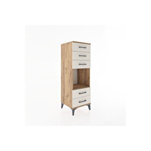 Hyperion Dolap Tek Raflı 5 Çekmeceli 44x44x134 Çam-aytaşı