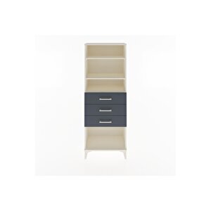 Arges Dolap 3 Raflı 3 Çekmeceli 60x30x163 Aytaşı-antrasit