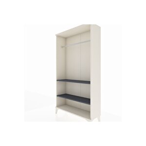 Arges Dolap 2 Raflı Kapaklı Tek Askılı 88x30x163 Aytaşı-antrasit