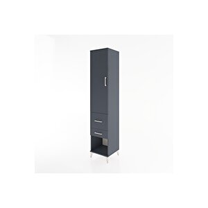 Hyperion Dolap 2 Raflı 2 Çekmeceli Tek Askılı 44x44x221 Antrasit-antrasit