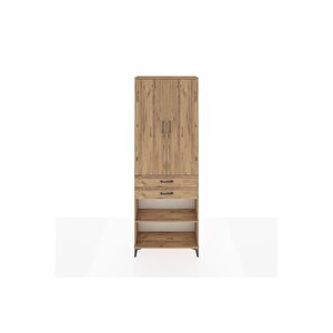 Arges Dolap 5 Raflı 2 Çekmeceli 2 Kapaklı 88x30x243 Çam-çam