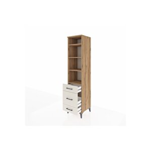 Hyperion Dolap 4 Raflı 3 Çekmeceli 44x44x195 Çam-aytaşı