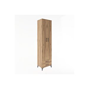 Hyperion Dolap 6 Raflı 2 Çekmeceli 2 Kapaklı 60x44x243 Çam-çam