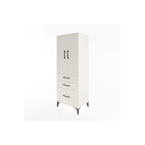 Hyperion Dolap 3 Raflı 3 Çekmeceli 2 Kapaklı 60x44x163 Aytaşı-aytaşı