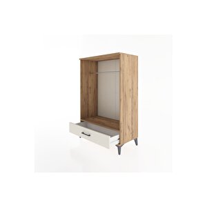Hyperion Dolap Tek Raflı Tek Çekmeceli Tek Askılı 88x44x134 Çam-aytaşı