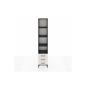 Arges Dolap 4 Raflı 3 Çekmeceli 44x30x221 Antrasit-aytaşı