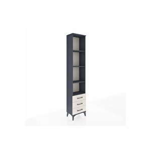 Arges Dolap 4 Raflı 3 Çekmeceli 44x30x221 Antrasit-aytaşı