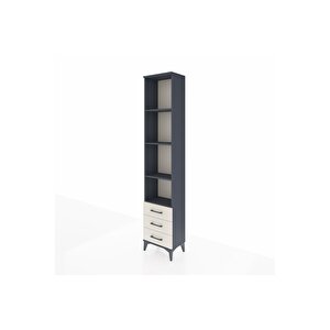 Arges Dolap 4 Raflı 3 Çekmeceli 44x30x221 Antrasit-aytaşı