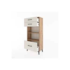 Hyperion Dolap 2 Raflı 3 Çekmeceli 60x44x134 Çam-aytaşı