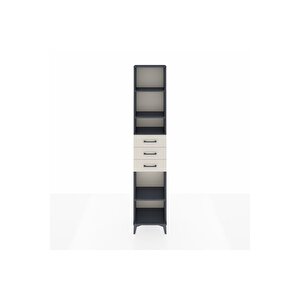 Arges Dolap 4 Raflı 3 Çekmeceli 44x30x221 Antrasit-aytaşı