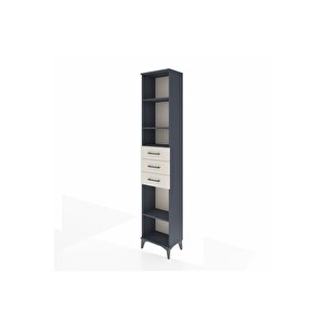 Arges Dolap 4 Raflı 3 Çekmeceli 44x30x221 Antrasit-aytaşı