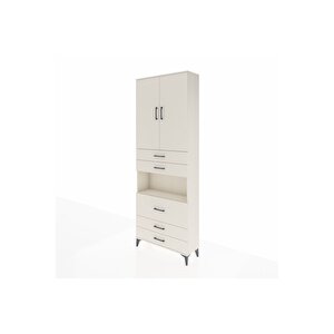 Arges Dolap 4 Raflı 5 Çekmeceli 2 Kapaklı 88x30x243 Aytaşı-aytaşı