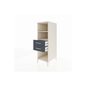 Kronos Dolap 2 Raflı 2 Çekmeceli 44x59x134 Aytaşı-antrasit