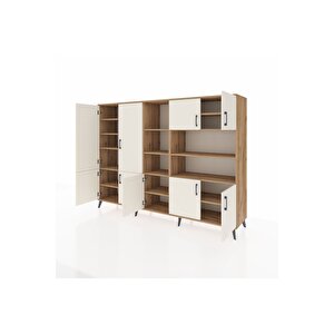 Hyperion Dolap 14 Raflı 9 Kapaklı 220x44x163 Çam-aytaşı/çam