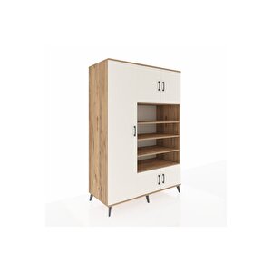 Kronos Dolap 10 Raflı 5 Kapaklı 132x59x195 Çam-aytaşı/çam