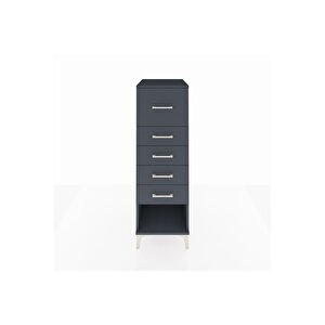 Kronos Dolap 5 Çekmeceli 44x59x134 Antrasit-antrasit