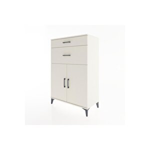 Hyperion Dolap Tek Raflı 2 Çekmeceli 2 Kapaklı 88x44x134 Aytaşı-aytaşı