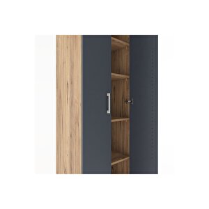Hyperion Dolap 4 Raflı 60x44x182 Çam-antrasit