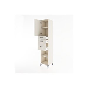 Hyperion Dolap 3 Raflı 3 Çekmeceli Tek Kapaklı 44x44x221 Aytaşı-aytaşı