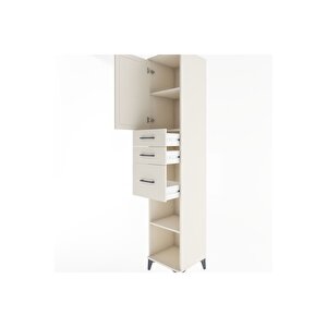 Hyperion Dolap 3 Raflı 3 Çekmeceli Tek Kapaklı 44x44x221 Aytaşı-aytaşı