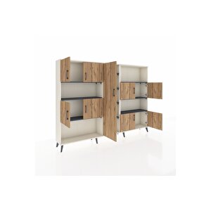 Arges Dolap 10 Raflı 9 Kapaklı 220x30x163 Aytaşı-çam/antrasit