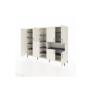 Hyperion Dolap 13 Raflı 7 Kapaklı 220x44x163 Aytaşı-aytaşı/antrasit