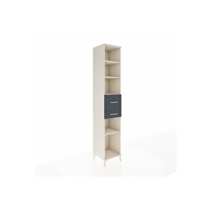 Hyperion Dolap 4 Raflı 2 Çekmeceli 44x44x243 Aytaşı-antrasit