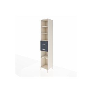 Hyperion Dolap 4 Raflı 2 Çekmeceli 44x44x243 Aytaşı-antrasit