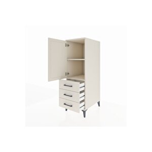 Kronos Dolap 2 Raflı 3 Çekmeceli Tek Kapaklı 44x59x134 Aytaşı-aytaşı