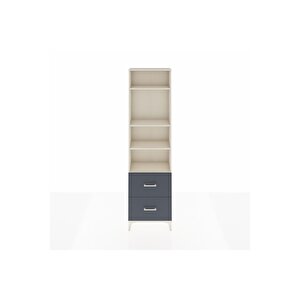 Arges Dolap 4 Raflı 2 Çekmeceli 60x30x221 Aytaşı-antrasit