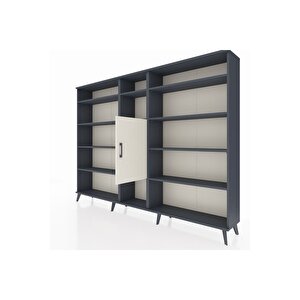 Arges Dolap 12 Raflı Tek Kapaklı  220x30x163 Antrasit-aytaşı/antrasit