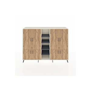 Hyperion Dolap 14 Raflı 8 Kapaklı 220x44x163 Aytaşı-çam/antrasit