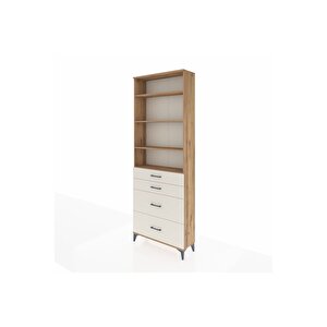 Arges Dolap 4 Raflı 4 Çekmeceli 88x30x243 Çam-aytaşı