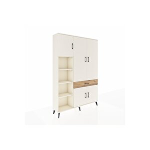 Arges Dolap 8 Raflı Tek Çekmeceli 5 Kapaklı 132x30x195 Aytaşı-aytaşı/çam