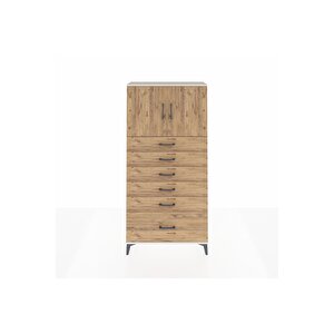 Arges Dolap 2 Raflı 6 Çekmeceli 2 Kapaklı 88x30x182 Aytaşı-çam