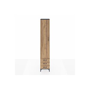 Hyperion Dolap 5 Raflı 3 Çekmeceli Tek Kapaklı 44x44x243 Antrasit-çam