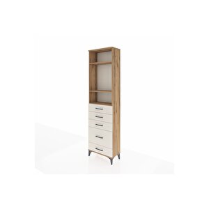 Arges Dolap 3 Raflı 5 Çekmeceli 60x30x221 Çam-aytaşı