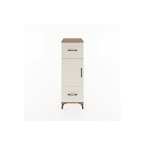 Hyperion Dolap 2 Raflı 2 Çekmeceli Tek Kapaklı 44x44x134 Çam-aytaşı