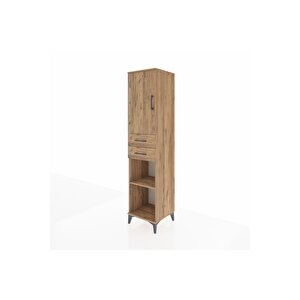 Hyperion Dolap 4 Raflı 2 Çekmeceli 44x44x195 Çam-çam