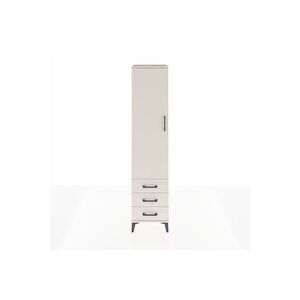 Hyperion Dolap 4 Raflı 3 Çekmeceli Tek Kapaklı 44x44x195 Aytaşı-aytaşı