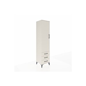 Hyperion Dolap 4 Raflı 3 Çekmeceli Tek Kapaklı 44x44x195 Aytaşı-aytaşı