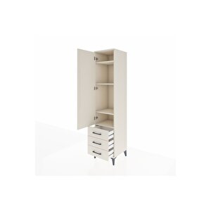 Hyperion Dolap 4 Raflı 3 Çekmeceli Tek Kapaklı 44x44x195 Aytaşı-aytaşı