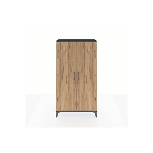 Arges Dolap 4 Raflı 2 Kapaklı 88x30x163 Antrasit-çam