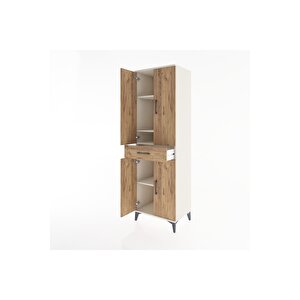 Hyperion Dolap 4 Raflı Tek Çekmeceli 4 Kapaklı 60x44x195 Aytaşı-çam